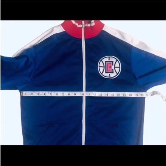 STITCHES LA CLIPPERS Full Zipper Red White And Blue SPORTS Jacket Size SMALL - Picture 8 of 15